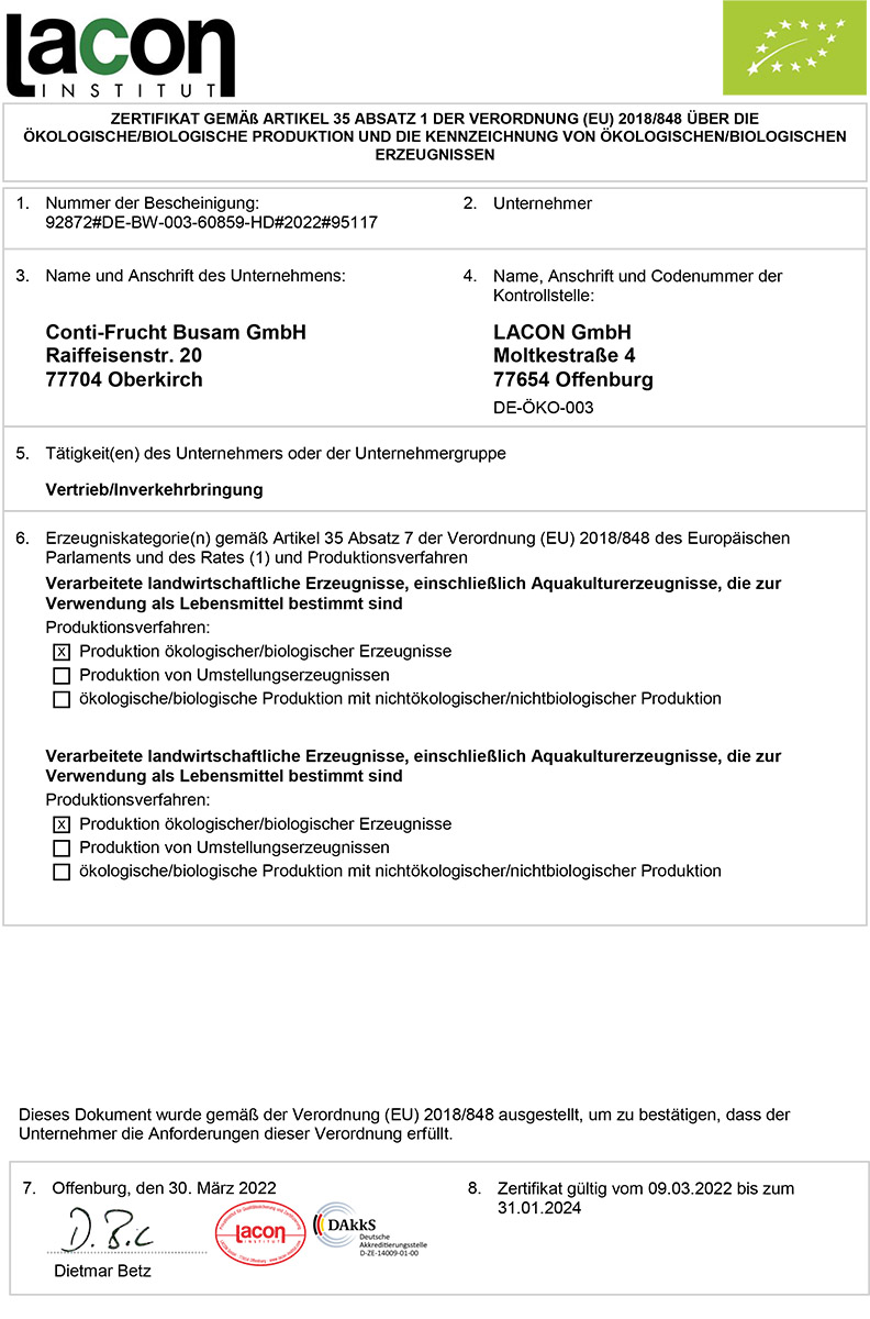 Bio Zertifikat Conti Frucht Busam GmbH 31012024 1